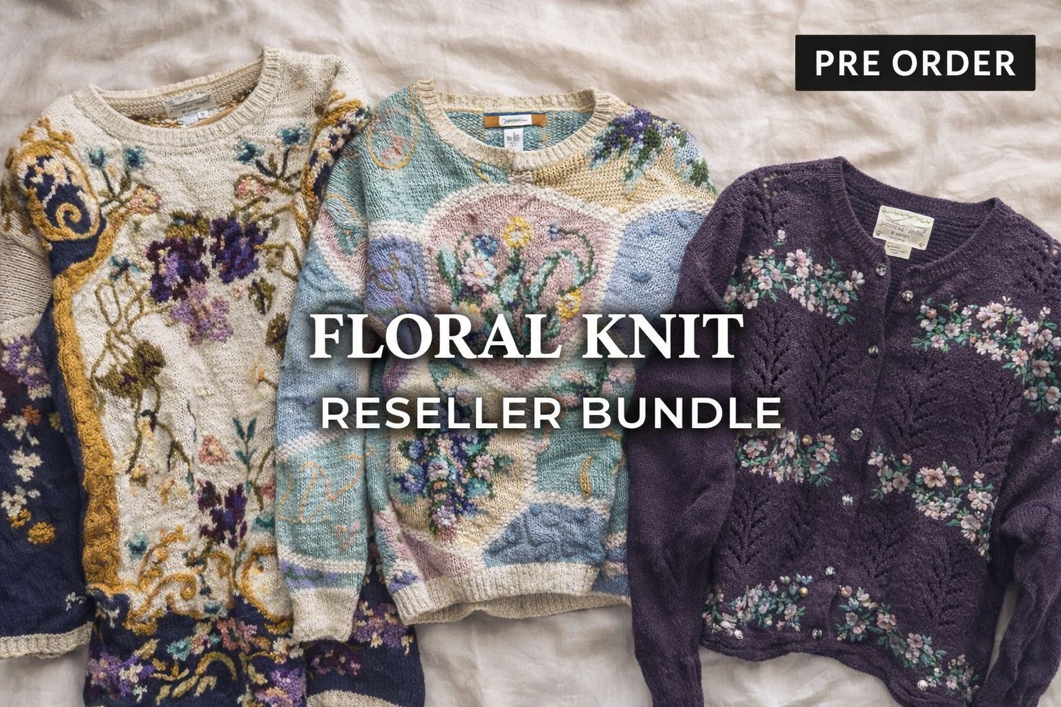 Pre Order 10 Pcs- Floral Knitwear